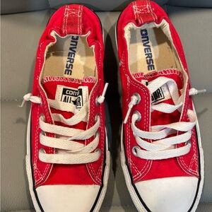 Converse Red Canvas Sneakers